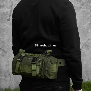 Сумка - підсумк тактична поясна Tactical військова, сумка нагрудна з ременем 5 літрів EV-103 кордура хакі