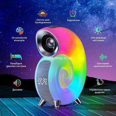 Музыкальная колонка беспроводная зарядка INSPIRE N70 APP 6W, Ночник-лампа с SG-731 зарядной станцией