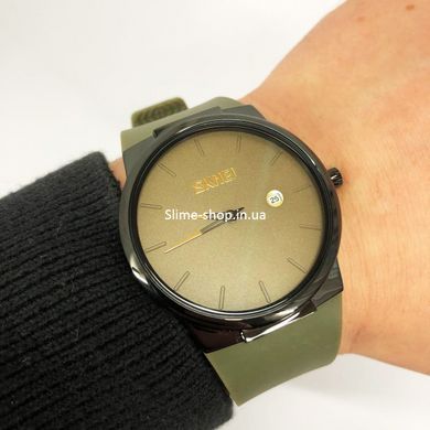 Красивые мужские часы SKMEI 1509AG, Модные мужские часы круглые, Классические часы на руку KL-353 для мужчин