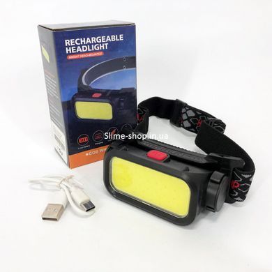 Ліхтар для рятувальників на голову BL-008+COB (white+red), Ліхтар налобний з акумулятором CS-181 та фокусом