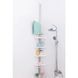 Кутова полиця у ванну Multi Corner Shelf AD 9866 з металу та пластику 2.6 метра, 4 QV-303 полиці, регульована
