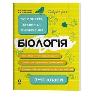 Справочник учащегося. Биология. Все понятия, термины и определения. 7&ndash;11 классы / Маргарита Атаманчук