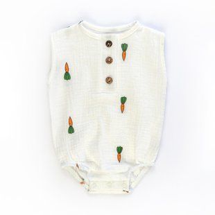 Боди для младенцев на пуговицах с морковками Carrots