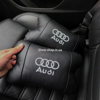 Подарок автолюбителю Audi / Ауді, Подголовник для авто, Подушки на кресло в авто, AP-674 Подарок водителю
