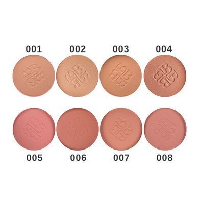 Румяна для лица Bogenia Blush компактные № 002 шиммерные Glossiness Beige Tan