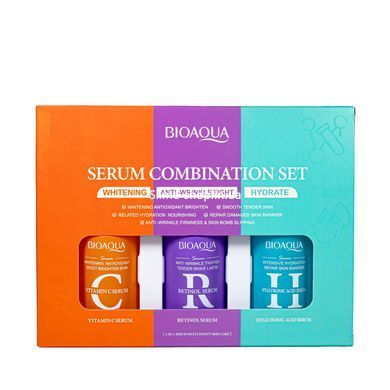 Подарочный набор сывороток для кожи лица Bioaqua BQY84052, 3 х 30 мл