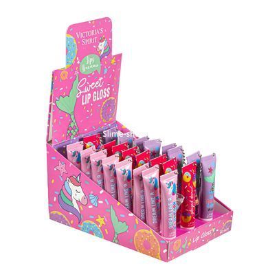 Набор увлажняющих блесков для губ Victoria`s Spirit Sweet Lip Gloss с брелоком, 3 шт (6033)