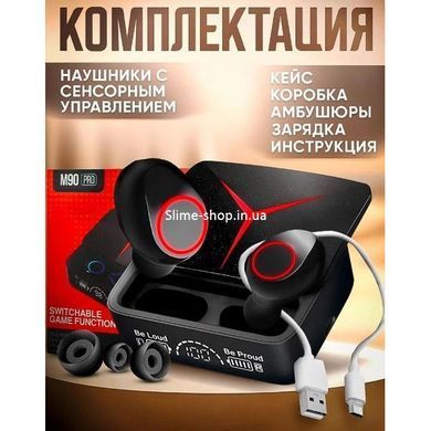 Бездротові блюз навушники M90 Pro True Wireless Earbuds, Бездротові навушники з YZ-688 вбудованим мікрофоном