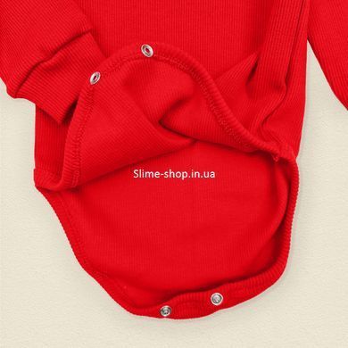 Боди из ткани в рубчике красного цвета Red