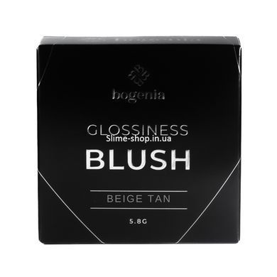 Румяна для лица Bogenia Blush компактные № 002 шиммерные Glossiness Beige Tan