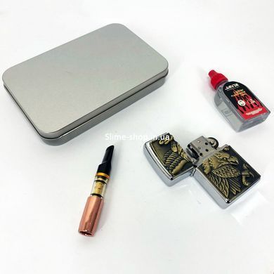Запальничка в подарунковому футлярі N8, Оригінальна бензинова запальничка, Запальнички в QZ-958.
