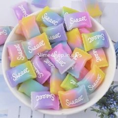 Шарм «Конфета Sweet трехцветная» для слайма