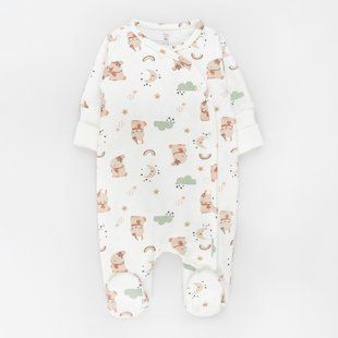 Чоловічок для немовлят з начосом діагональна застібка Bunnies