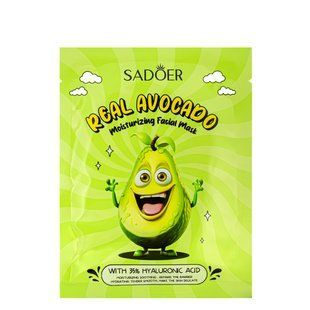 Маска для кожи лица увлажняющая Sadoer Real Avocado тканевая 25g (SD34694)