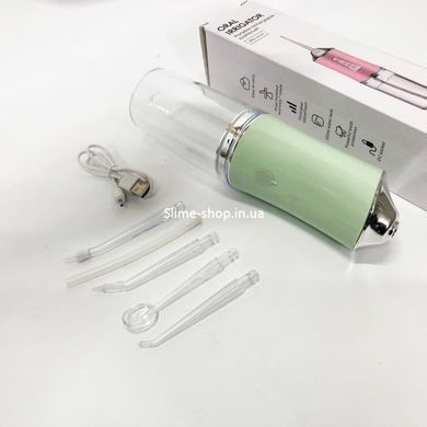 Іригатор для чищення зубів та порожнини рота Oral Irrigator з акумулятором та змінними насадками. QO-237 Колір: зелений