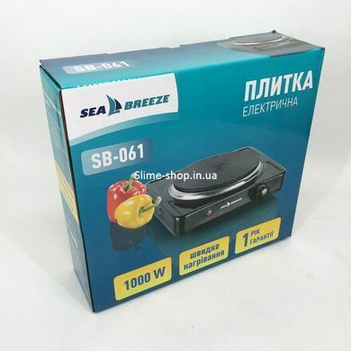 Плита бытовая Sea Breeze SB-061 1000 Вт, Электроплита настольная от сети, IF-878 Комфорочная электроплита