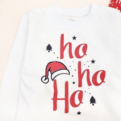 Піжама дитяча з начосом зі святковим принтом Christmas Ho ho