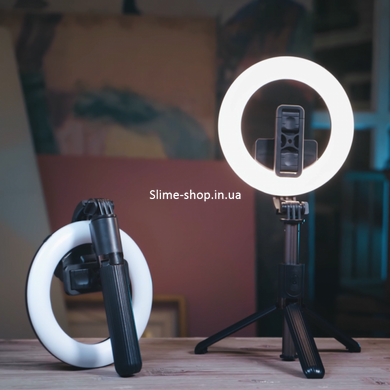 Світлодіодне кільце для якісної зйомки 16 см (трипод, c bluetooth) L07, Льод лампа CA-249 для селфі