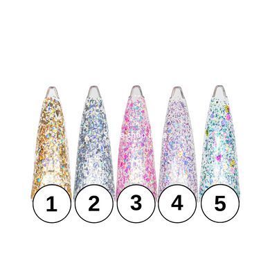 Гель-лак із гліттером для манікюру YouPOSH Glitter Color професійний 5 мл, 01 Золотистий