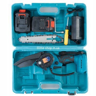 Пилка для обрезания сучков Domotec 8"(20см) 48 В, Портативная цепная пила QN-405 на аккумуляторе