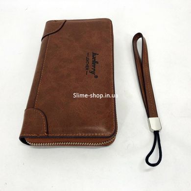 Кошелек для путешествий Baellerry leather brown, Горизонтальный кожаный кошелек, Кошелек IP-203 для карточки