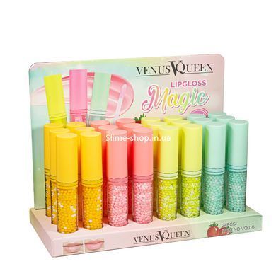 Набір блисків для губ Venus VQueen прозорих із фруктовим ароматом 4 шт (VQ 016)