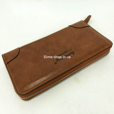 Кошелек для путешествий Baellerry leather brown, Горизонтальный кожаный кошелек, Кошелек IP-203 для карточки