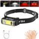 Надежный налобный фонарь BL-T124-ХРЕ+COB (White+Red), Светодиодный фонарь на лоб, AN-312 Наголовный фонарь