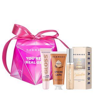 Подарунковий набір декортивної косметики, парфюмерії Mermade Nude Shine, 3 продукти