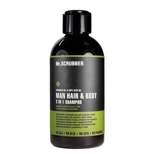Шампунь для волосся і гель для тіла 2 in 1 Mr. Scrubber Man Hair & Body Shampoo, 250 мл