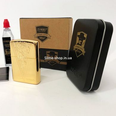 Сувенир зажигалка Zorro HL-366, Зажигалка в подарочном футляре, YJ-107 Зажигалки бензиновые