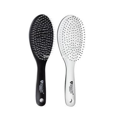 Щетка для волос массажная пластиковая Salon Professional 88000 чёрная