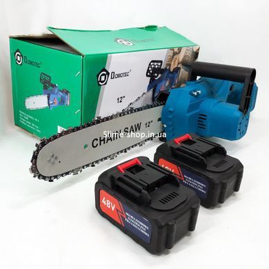 Ланцюгова пилка для легкої роботи DOMOTEC Chain Saw 12" (30см), Електропила на акумуляторі для HF-867 саду ланцюгова