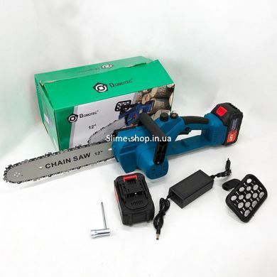 Ланцюгова пилка для легкої роботи DOMOTEC Chain Saw 12" (30см), Електропила на акумуляторі для HF-867 саду ланцюгова