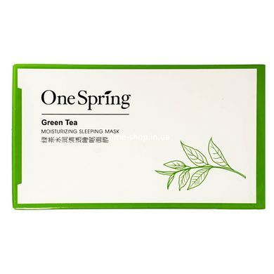 Нічна маска для обличчя OneSpring Green Tea Moisturizing с екстрактом чайного дерева