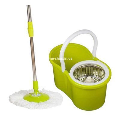 Универсальная швабра с отжимом-центрифугой и ведром Easy Mop Круглая Швабра. SP-488 Цвет: зеленый