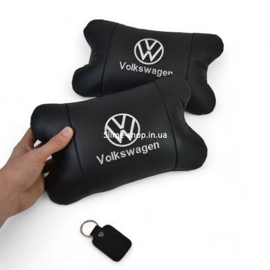 Автомобильная подушка в подарок Volkswagen, Подарок подушка дорожная, Подушка подголовник RZ-352 в подарок