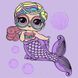 Картина по номерам с красками металлик "L.O.L. Surprise! Mermaids. Miss Sea" 40х40 см