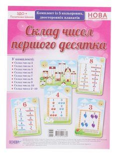 Состав чисел первого десятка (на украинском языке)