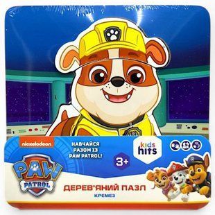 Деревянная игрушка (пазлы-вкладыши) "Щенячий патруль. Крепыш" (15 х 15 см)