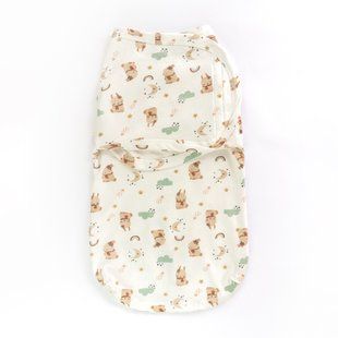 Пеленка-кокон на липучке и кнопках с начесом 0-3 мес Bunnies