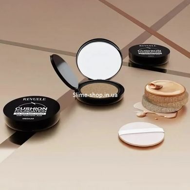 Тональный крем-кушон для лица Revuele Cushion Foundation тон Темно-бежевый, 9 г