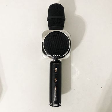 Бездротовий Bluetooth Мікрофон для Караоке Мікрофон DM Karaoke Y 68+BT. Колір: чорний NR-480 зі сріблом