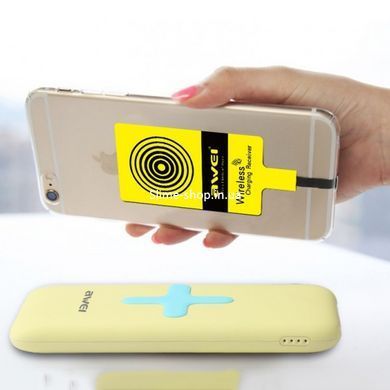Power Bank AWEI P98K (Беспроводная зарядка) 8000 mAh. EC-725 Цвет: желтый