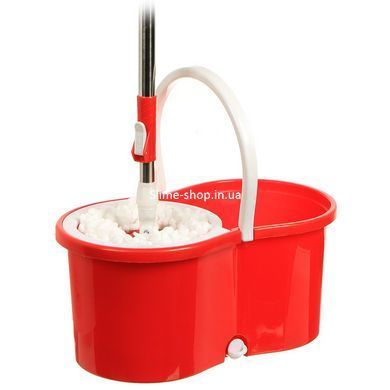 Універсальна швабра з віджимом-центрифугою та відром Easy Mop Кругла Швабра. KH-921 Колір: червоний