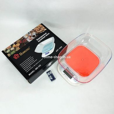 Ваги кухонні DOMOTEC MS-125 Plastic, кухонні електронні ваги, електронні ваги. DX-248 Колір: оранжевий