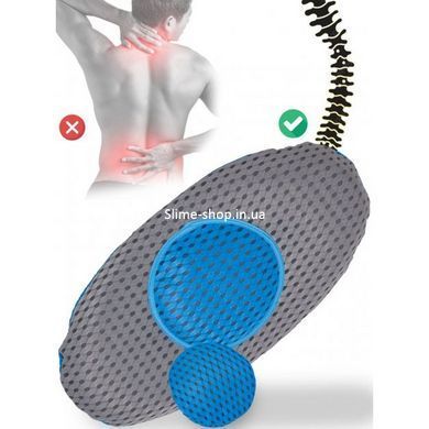 Ортопедична подушка для попереку Lumbar Support TV One. Подушка для попереку з ефектом пам'яті з м'яким дихаючим WI-846 тканинним покриттям.