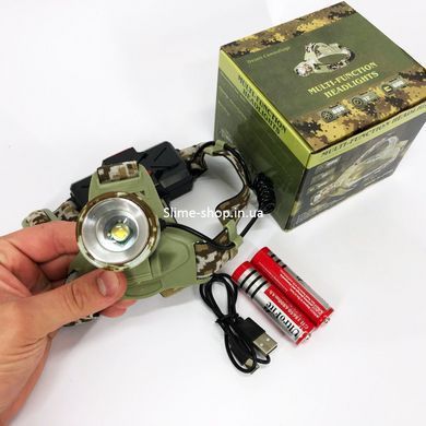 Фонарь налобный с красным диодом CH-002M-T6, Фонарь для шлема на голову, Фонарик на MW-666 голову диодный