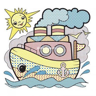 Раскраска "Водные раскраски. Кораблики" (укр)