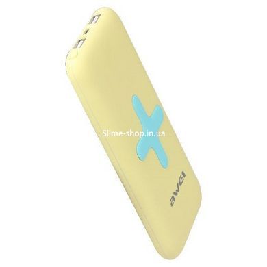 Power Bank AWEI P98K (Беспроводная зарядка) 8000 mAh. EC-725 Цвет: желтый